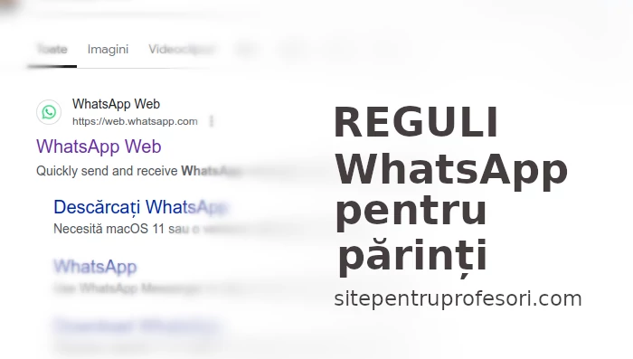Reguli simple, viață ușoară pe grupul de WhatsApp al părinților