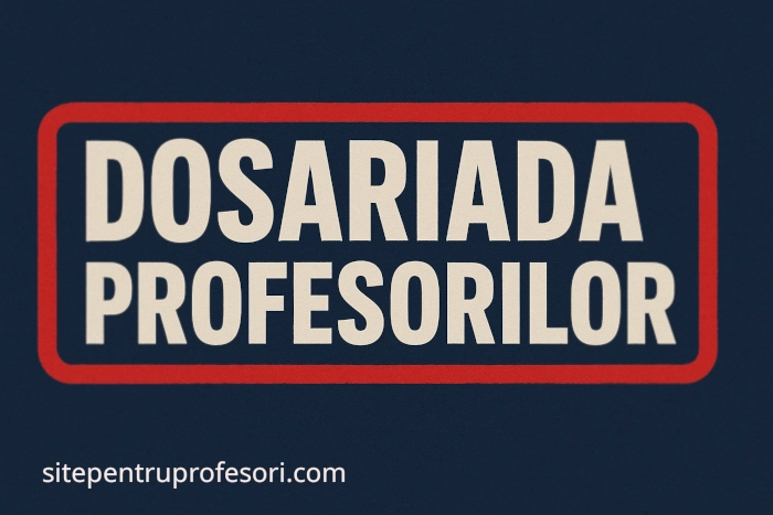 Începe marea dosariadă. Hârtii justificative și termene stricte pentru profesori